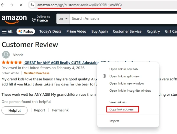 Amazon: отметить отзыв полезным - 1