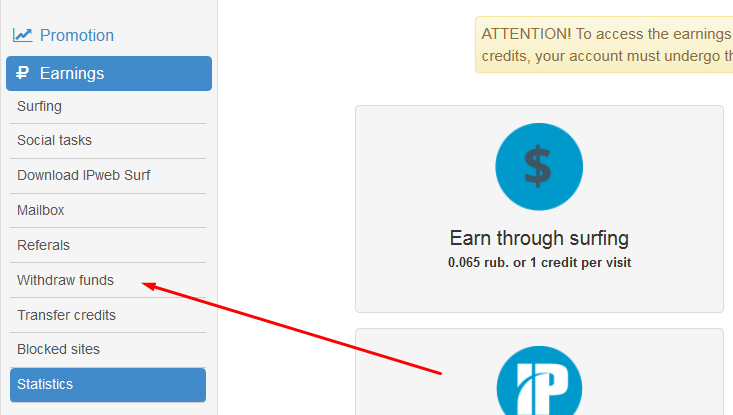 How to earn money in IPweb service